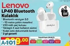 LENOVO LP40 BLUETOOTH KULAKLIK LENOVO LP40 BLUETOOTH KULAKLIK